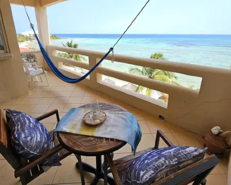 Penthouse-Balcony w Hammock, Direct Ocean View, Half Moon Bay, Akumal Hotels in Akumal