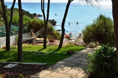 House and garden on the sea.