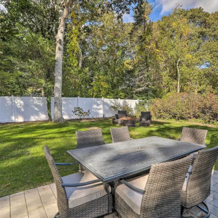 Pool Table and Fire Pit Wooded Hyannis Haven!