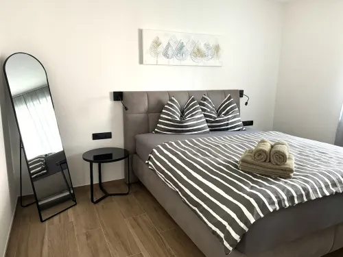 Modern apartment with large balcony. Near city center.