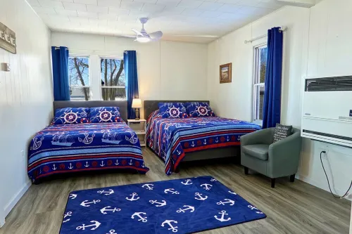 2BR Cabin on Lake w/ Beach, Boat Dock in Protected Channel, & 74ft Viewing Dock