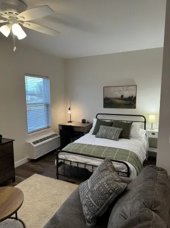 Furnished Executive Studio Apartment on the Duck Creek Bike Path in Bettendorf.