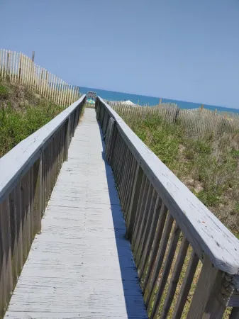 Beautiful Ocean Front Studio with direct beach and access to a deck.