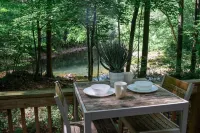 JP's Waterfront Yurt with Heating, Cooling & Wifi  /  Glamping on the River