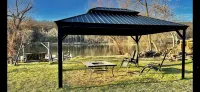 Your Dream Getaway 220’ Waterfront Beach House Rock River WI FP Pool Pier Kayaks