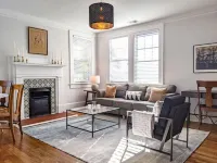 Spacious Living Area and Cozy Outdoor Space - Charming Industrial Retreat