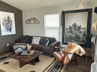 Tiny Home Cabin with Wyoming Modern Frontier style in the town of Hulett