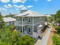 Lagoon Pool and Outdoor Kitchen - Elegant Beach Retreat