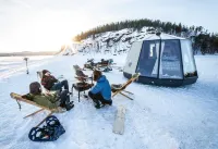 Room in Lodge - Peace & Quiet Hotel Floating Glass Room for 2 Guests Experience Northern Lights Hotels in Jokkmokk