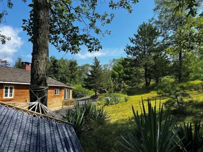 Nature Mountain Retreat with Outdoor Hot Tub and Sauna Spa Experience