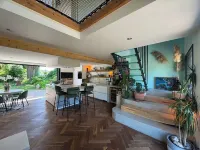 Villa with wooded park, near beach and paths