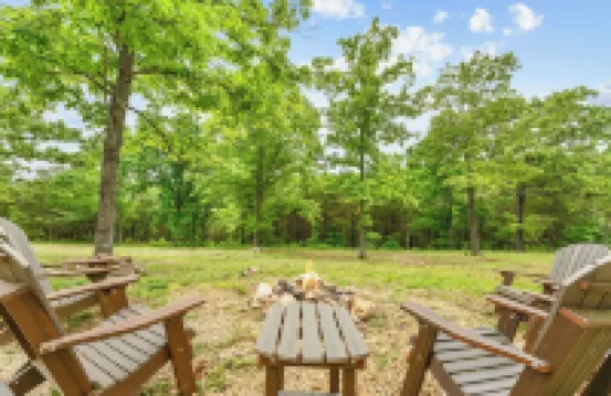 Branson Tiny Home on 52 Acres w/ Private Stocked Pond 1/4 mile hike from home!