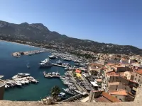 Apartment Benvenuti Calvi the beach with feet with 3 min, terrace, carpark, swimming pool