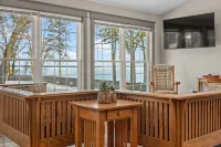 Beautiful lake views. Steps from small neighborhood beach.