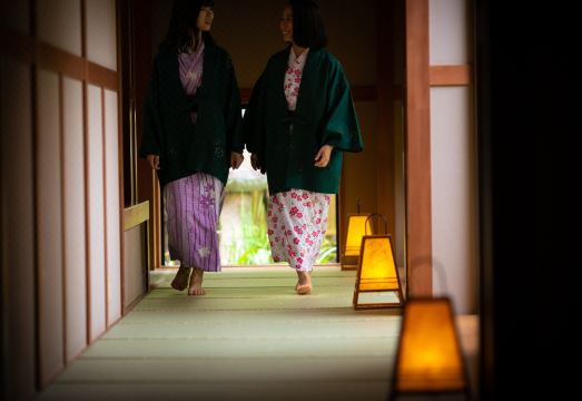 비와코 하나카이도의 객실 전용 온수 욕조