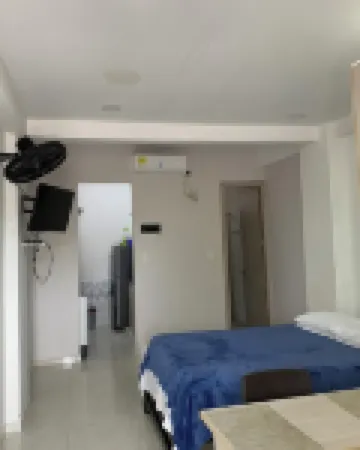 10 minutes walking to the beach! Couple sized apartment with a living room.