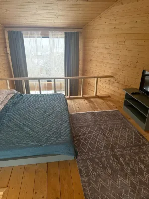 Cozy 1-bedroom chalet with AC, WiFi in lovely Almaty with city and Mountain View