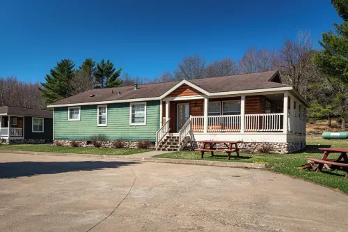 The Wolf Cabin at the Riviera Resort in Neillsville, Wisconsin!