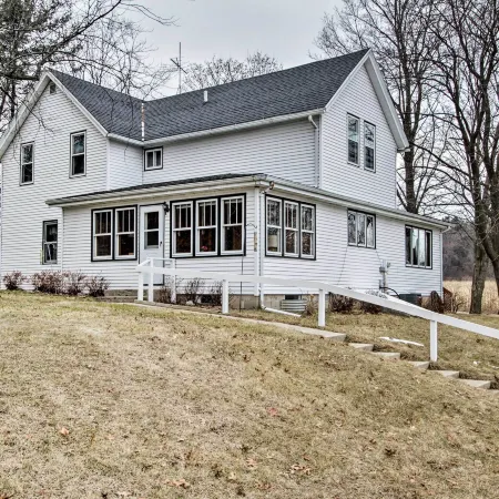 Wisconsin River Valley Farmhouse Fire Pit and View