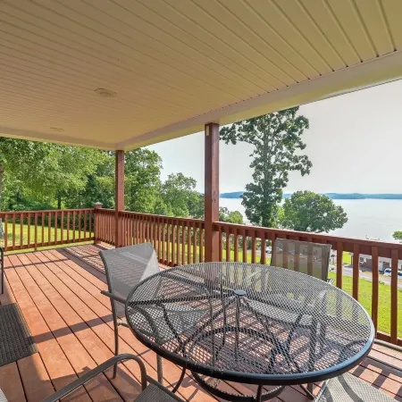 Deck & Water View: Cozy Kentucky Lake Getaway