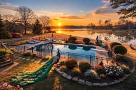 Luxury Lakeside Escape with Private Pool, Kayaks and Billiards – Masters Retreat