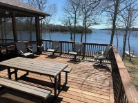 Private Newly Built Woman Lake Cabin with Detached Barn Style Bunk House