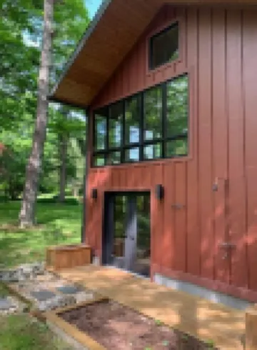 Hudson Valley stunning lake side modern barn in an Enchanted Forest