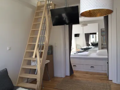 "Seelenstreichler" - 54 sqm with large sunny balcony and wood-burning fireplace - central Hotels near Warnemunde Lighthouse