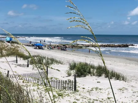 Dec Reduced Rates! A Front Beach Original Folly Cottage "A Million Dollar View” Отели рядом с достопримечательностью «Спортивная площадка Уэйв Уотч»