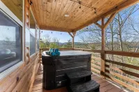 Pet-Friendly Peaceful Cabin Near River w/ Fire Pit + Hot Tub Sleeps 14