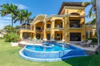 Elegant Mediterranean-Style Mansion with Beachfront Views and Private Infinity Pool - Beach