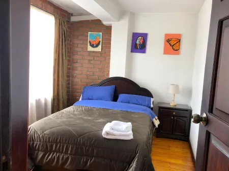 Warm and cozy apartment for up to four people.