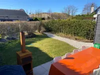 Bungalow at Sea (800 meters) with (unique) beach house on the beach