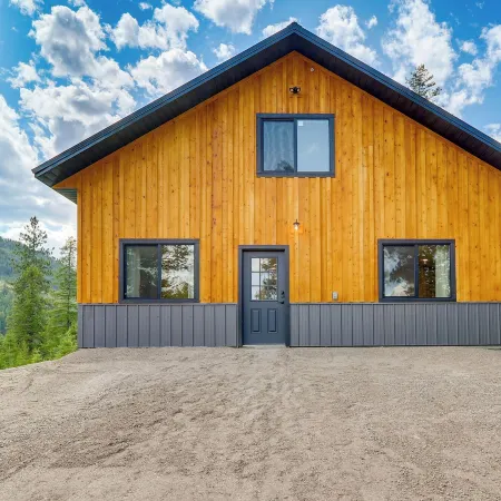 Modern Lakeside Cabin w/ Mountain Views & Hot Tub!