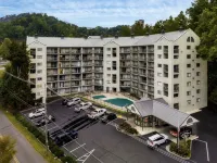 Modern Sleek Convenient Condo, Luxury King bed! Pool, Hot Tub, and Fire Place