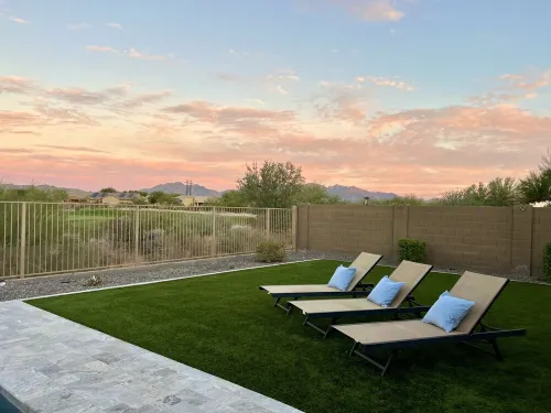 4 bed 3.5 bath modern ranch home with private pool/spa and golf course view