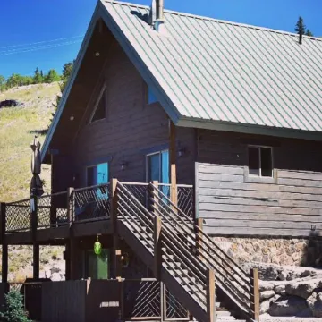 Beautiful cabin with amazing views.  By hiking, biking, skiing and trail riding