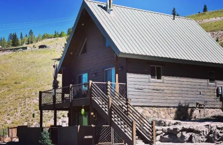 Beautiful cabin with amazing views.  By hiking, biking, skiing and trail riding