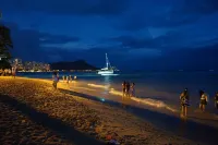 Waikiki Beach ocean view studio with pool access right on the white sand beach.
