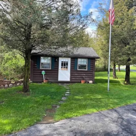 Seneca Lake View Retreat sits secluded on a 2 acre lot.