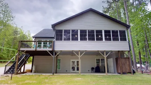 Newer Property at Kerr Lake with Dock! Family-Sized with Game Room and lg Porch!
