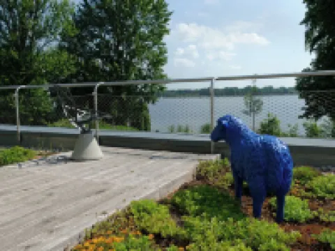 House on the Havelbogen directly on the water with canoe and jetty, terrace apartment Hotéis em Werder