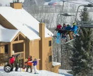 Luxurious ski in-ski out slopeside condo.