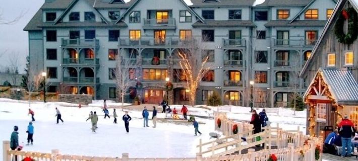 Spacious 4Br/4Bth Lodge With Ice Skating Pond, Heated Pool, 3 Min Walk To Ski Отели в г. Страттон