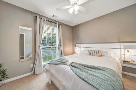 Fenced Yard with Grill and Fire Pit - Charming Oasis