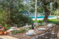 TD Il Vecchio Fienile Outdoor Kitchen with Pool View