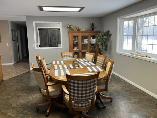 Large house surrounded by farm land along the Republican River.
