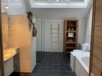 Luxury vacation home with bar billiards and sauna in wooded area