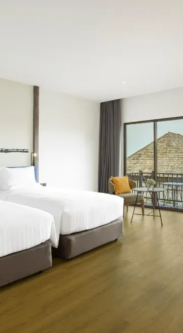 วิลล่าพรีเมียร์วิวทะเลเกาะสีชัง - สองเตียงเดี่ยว