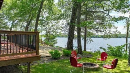 Hygge Lodge is a gorgeous lakefront gathering place for year round family fun.
